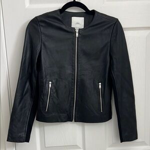 Mango Black Leather Jacket